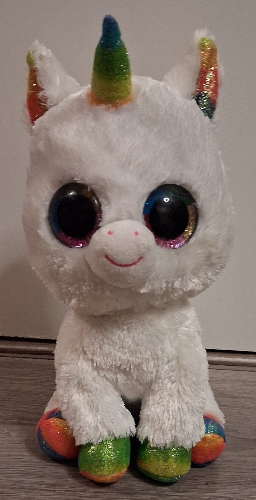 ty beanie boo unicorn Pixy 24 cm, Eenhoorn, Overige karakters, Ophalen of Verzenden, Zo goed als nieuw