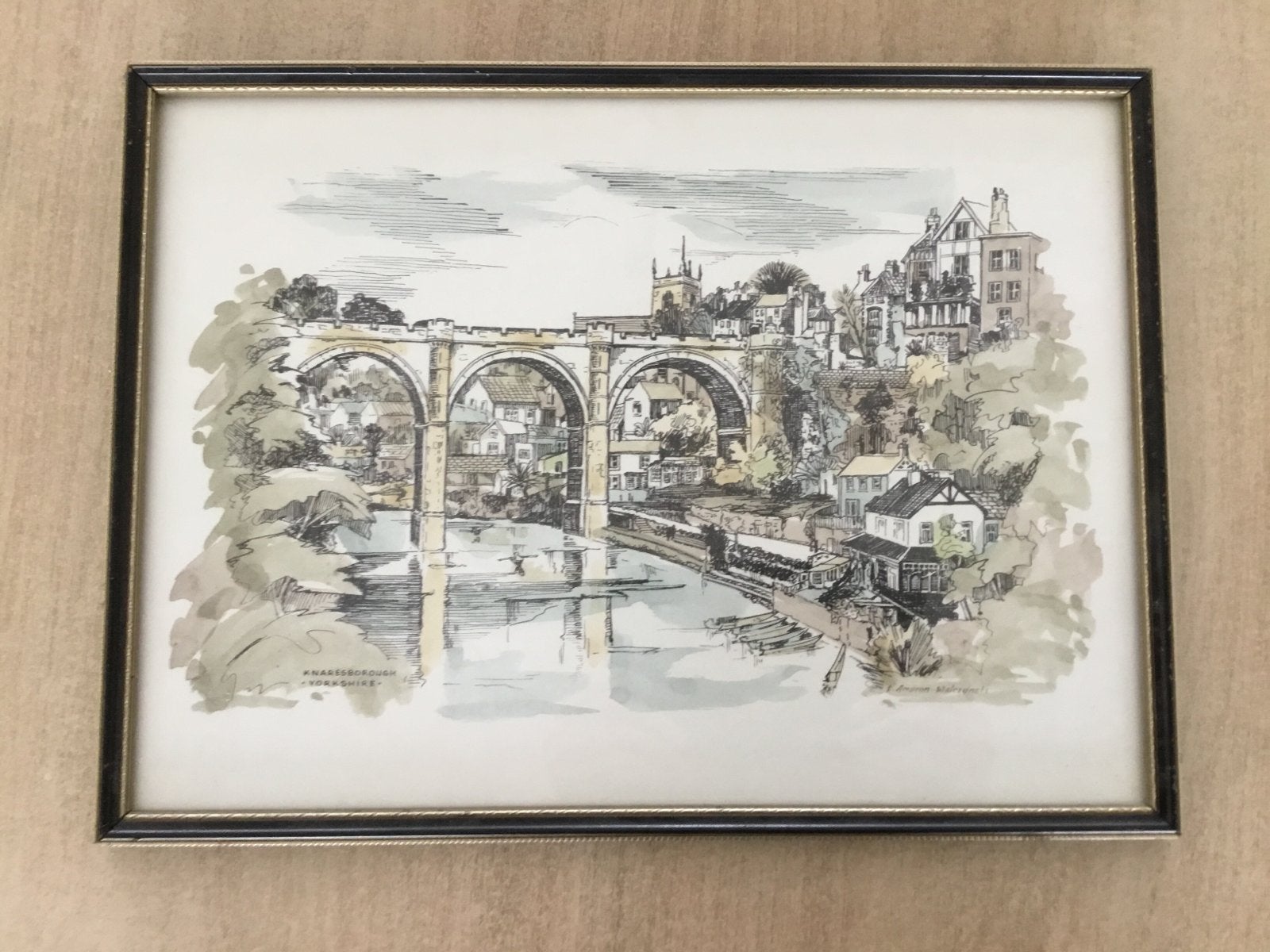 Ingelijste print van Knaresborough, Yorkshire, Ophalen