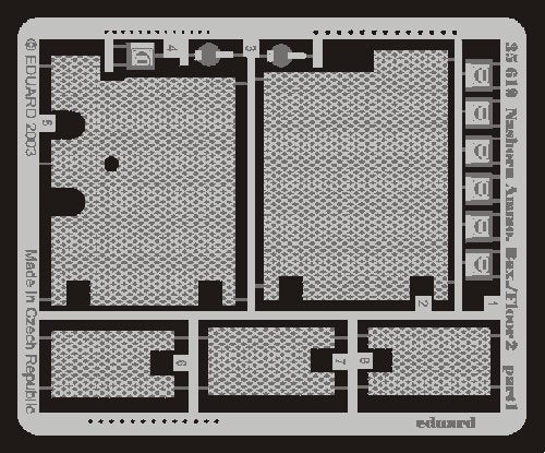 D-60,EDUARD 1-35,NO,35619,Nashorn Ammo. Box/ Floor 2 DRAGON, Overige merken, 1:32 tot 1:50, Overige typen, Nieuw