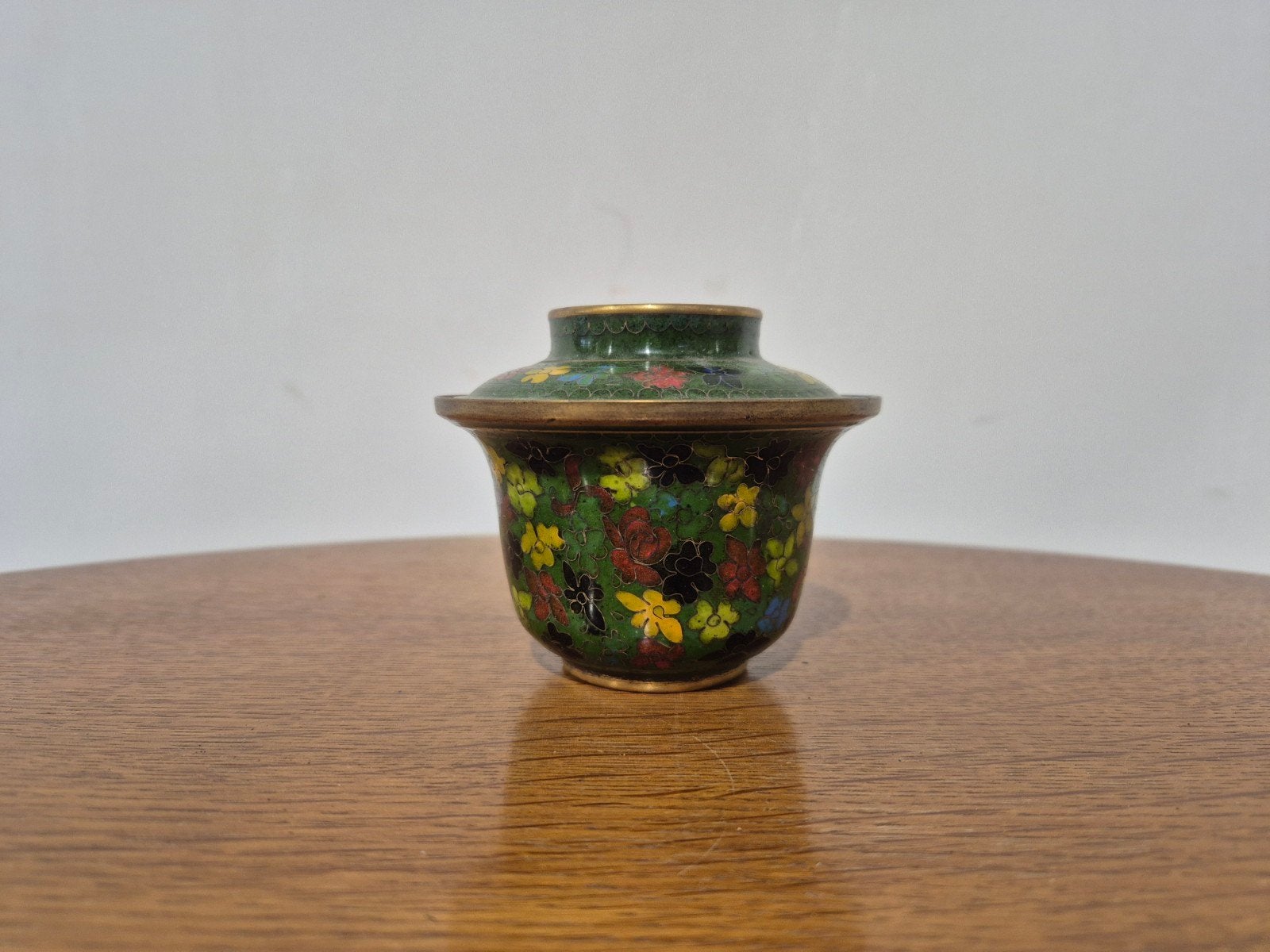 Cloisonne potje emaille, Ophalen of Verzenden