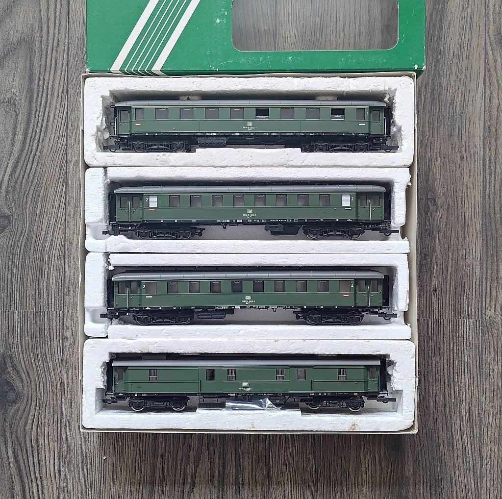 Sachsenmodelle 14008 - DB Eilzug 4-delig gesuperd, Gelijkstroom, Wagon, Zo goed als nieuw, Ophalen
