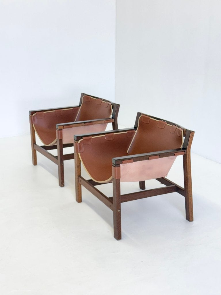 Safari Lounge Chairs van Carlo Hauner voor Forma, -, Minder dan 75 cm, -, Vintage