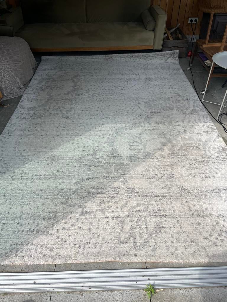 Vloerkleed wit grijs gemeleerd, Gebruikt, Wit, 200 cm of meer, Ophalen of Verzenden