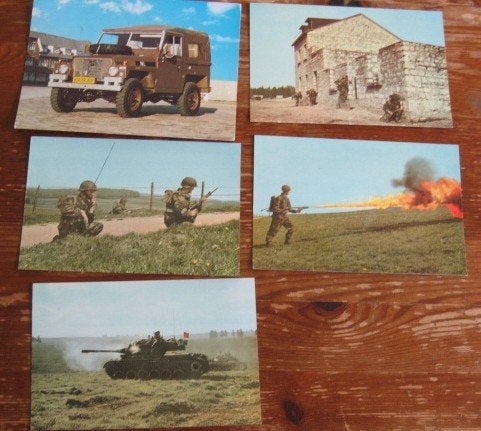 militaire ansichtkaarten --jaren 60 -5 stuks, Ophalen of Verzenden, 1960 tot 1980, Overige thema's