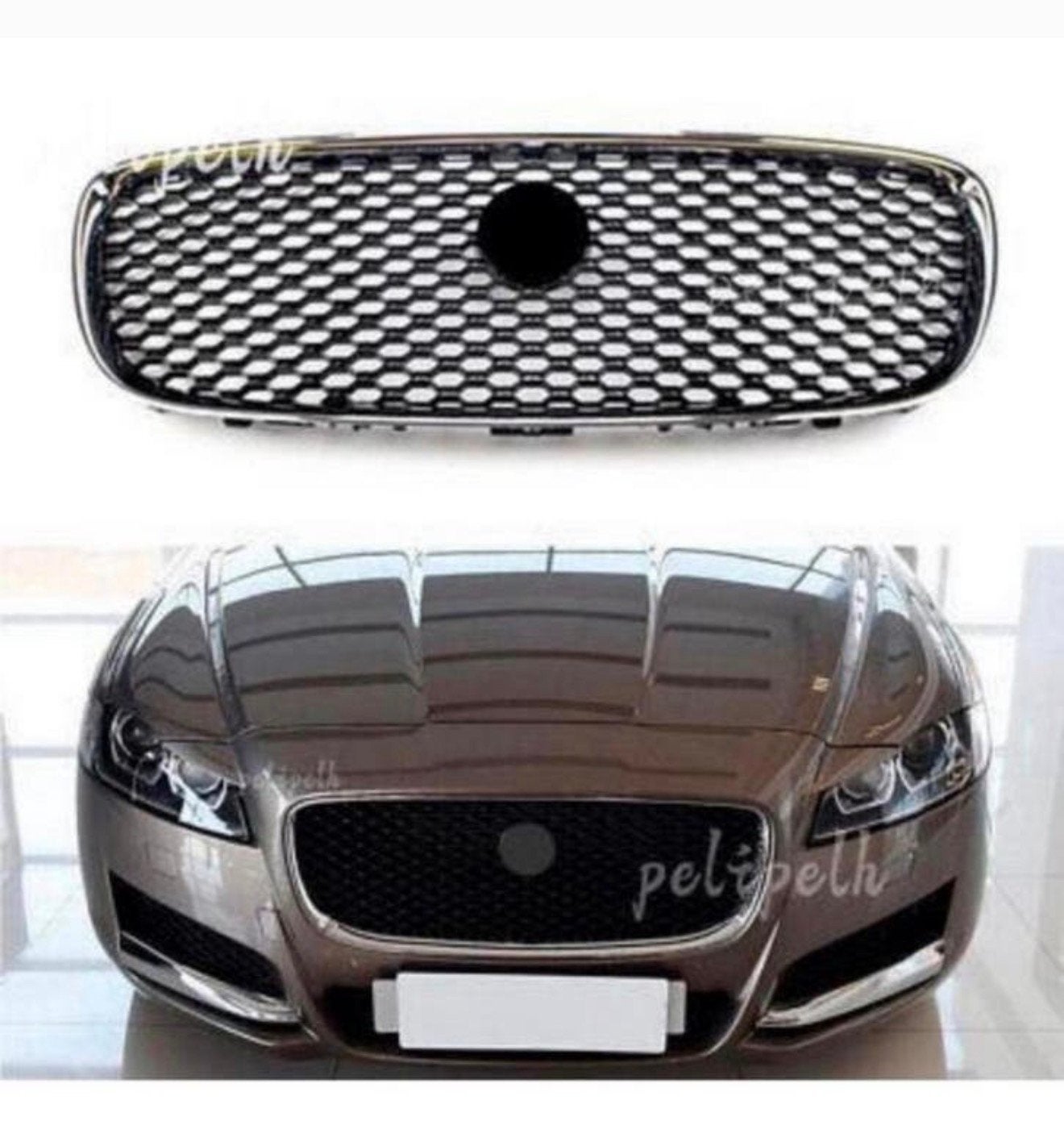Jaguar XF XFR 2016-2020 grill grille chrome chroom zwart NEW, Ophalen of Verzenden, H, H, H