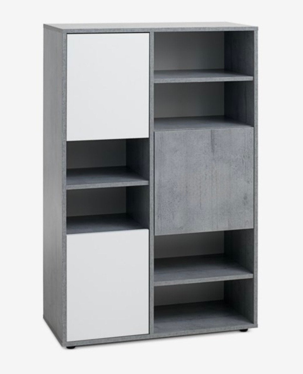 JYSK Kast / Boekenkast met deuren en planken, Ophalen, Overige materialen, Gebruikt, 50 tot 100 cm