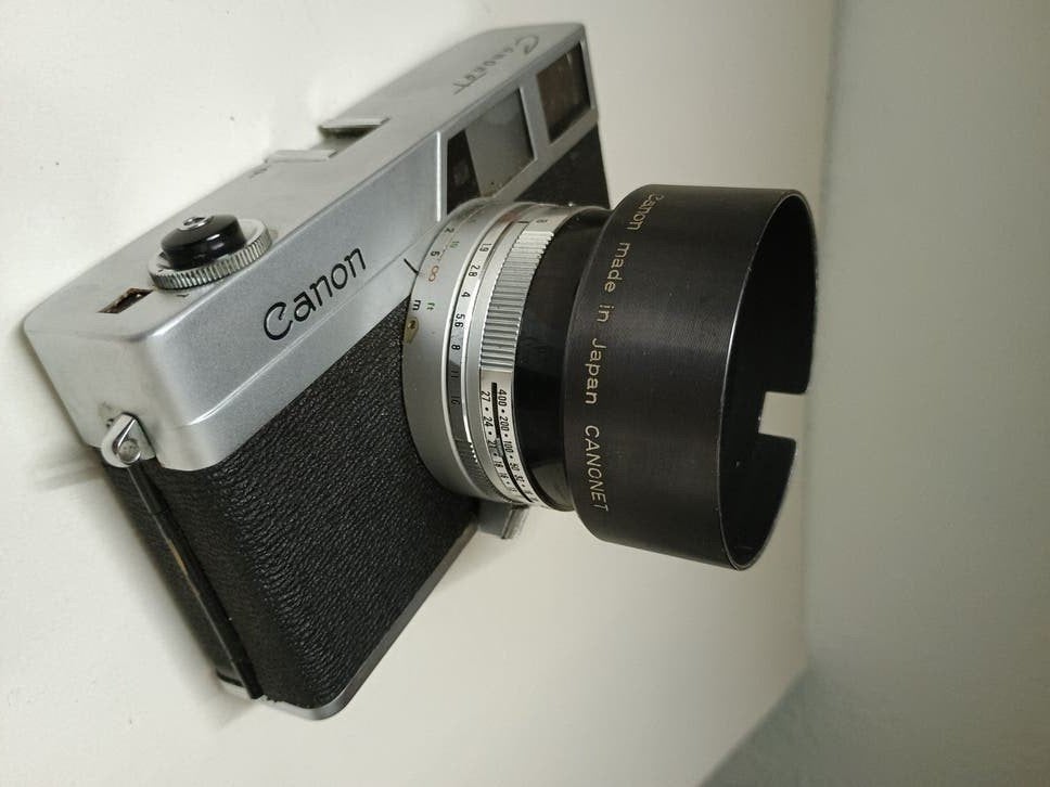 Canon Canonet 19 (1961) - Rangefinder Camera + gratis film, Audio, Tv en Foto, Fotocamera's Analoog, Ophalen, Gebruikt, Spiegelreflex