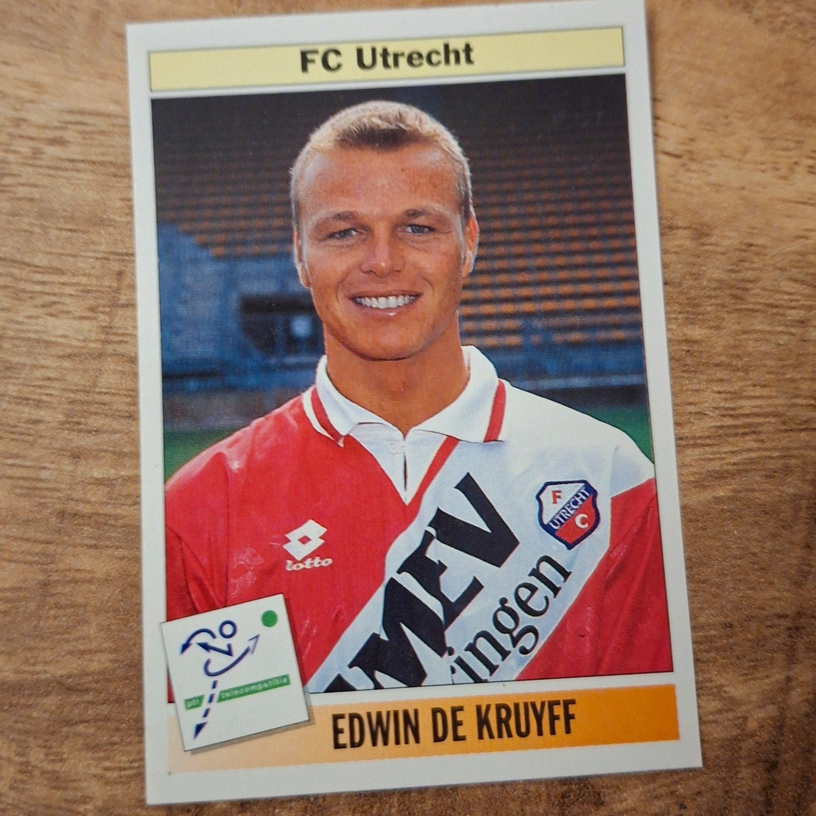 Panini Voetbal 1995 FC Utrecht Edwin de Kruyff nr. 286, Ophalen of Verzenden, Zo goed als nieuw, F.C. Utrecht, Poster, Plaatje of Sticker