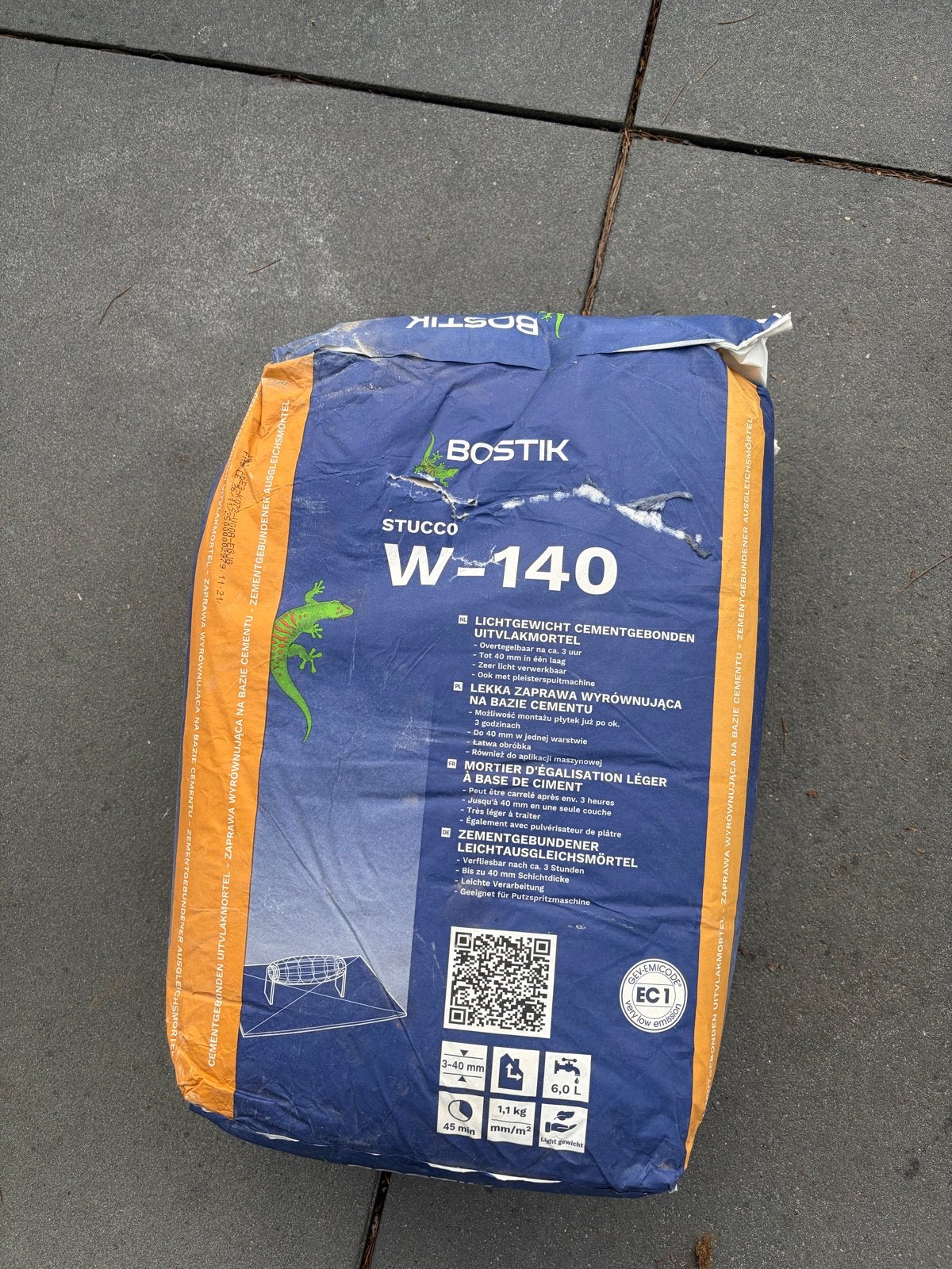 Bostik Stucco W-140 Uitvlakmortel Cementgebonden, Ophalen, Nieuw, Overige typen