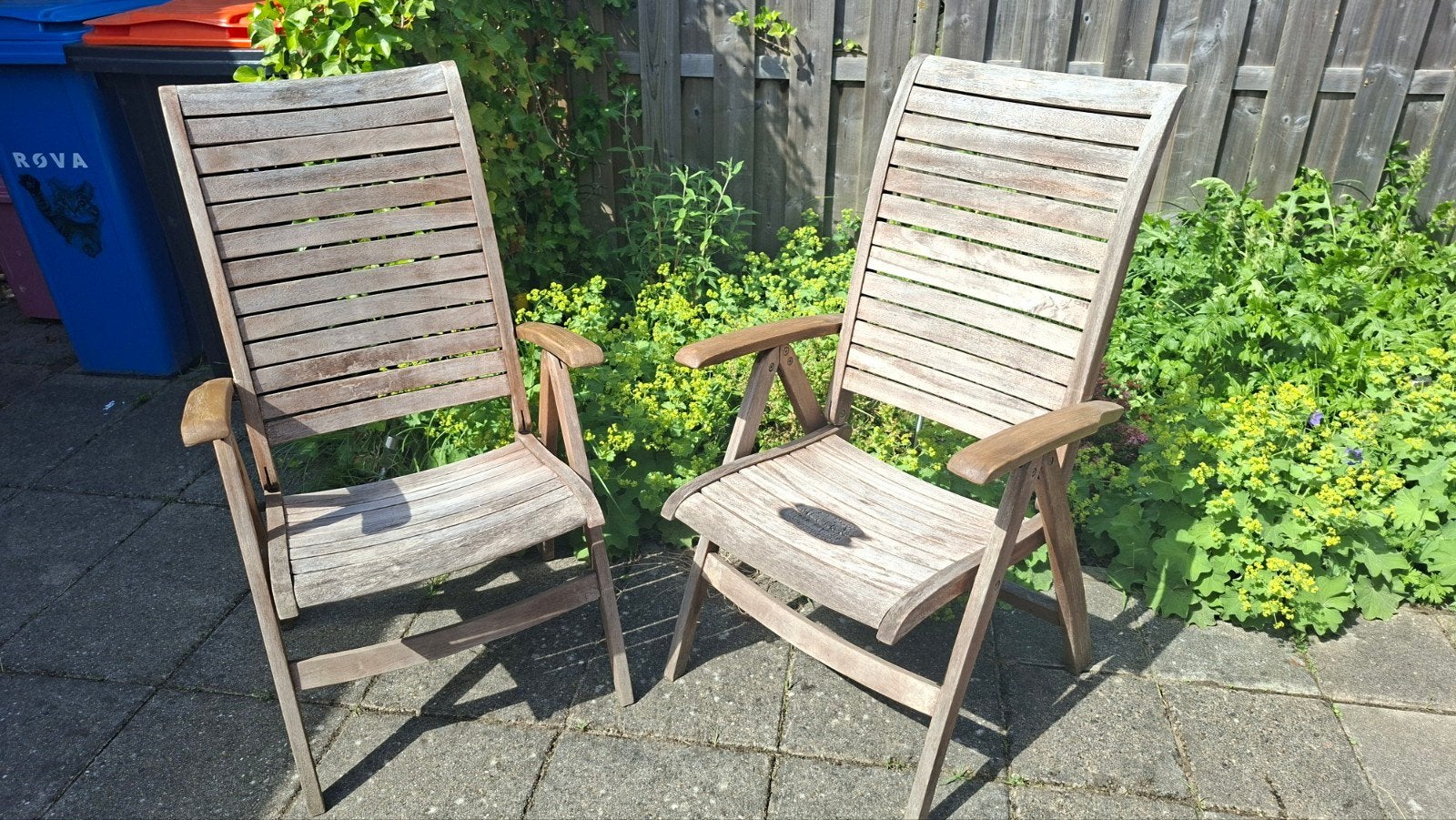 ‼️GRATIS, 2 tuinstoelen ‼️, Ophalen of Verzenden, Gebruikt, Hout