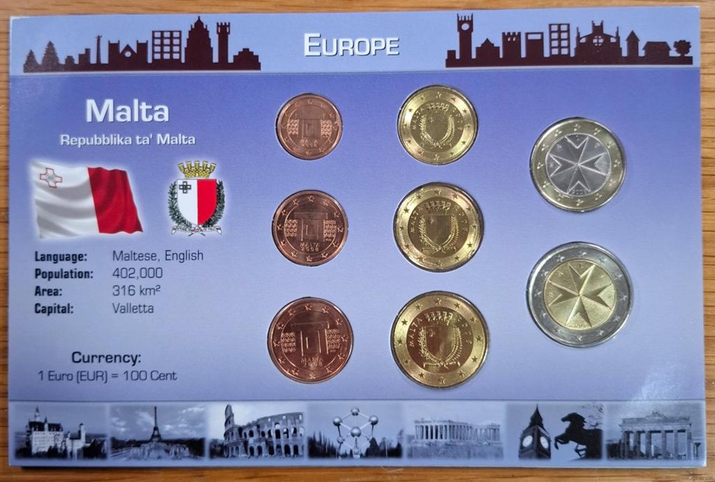 Coins of the World muntset Malta, Postzegels en Munten, Munten | Europa | Euromunten, Ophalen of Verzenden, Malta, Overige waardes