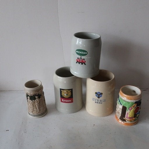 Bierpul mok bierkrug Kroon Stern brau Wickuler diversen, Ophalen of Verzenden, Gebruikt, Pul(len), Overige merken