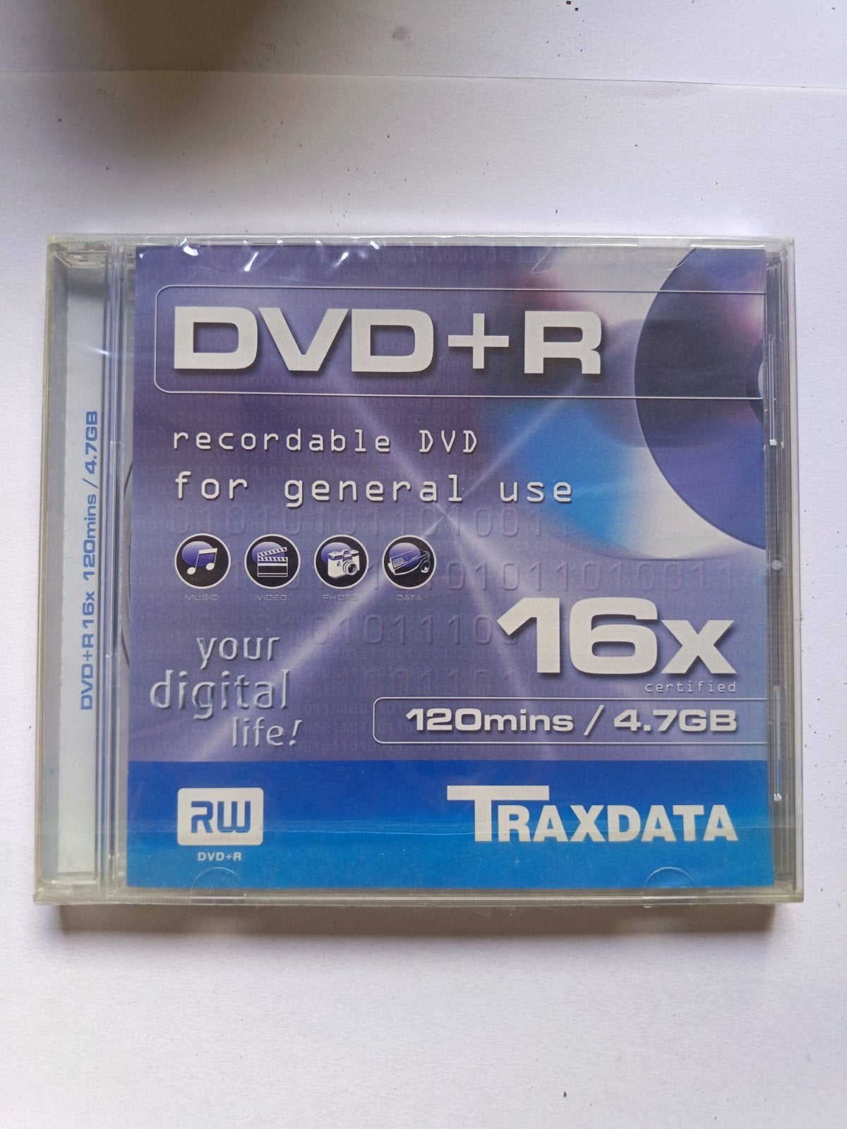 Traxdata DVD+R 16x 4.7GB - 4 stuks, Ophalen of Verzenden, Nieuw, Dvd, Traxdata