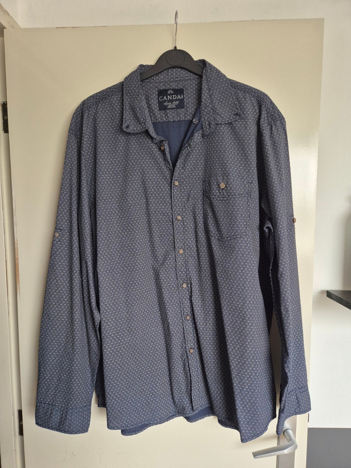 Canda heren overhemd - Maat 2XL 45/46, Blauw, Ophalen of Verzenden, Zo goed als nieuw, Overige halswijdtes