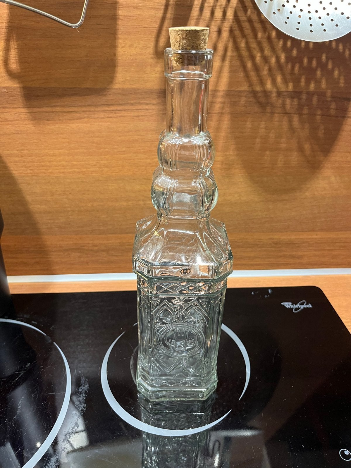 Decoratieve glazen fles met kurk - Vintage stijl, Ophalen of Verzenden