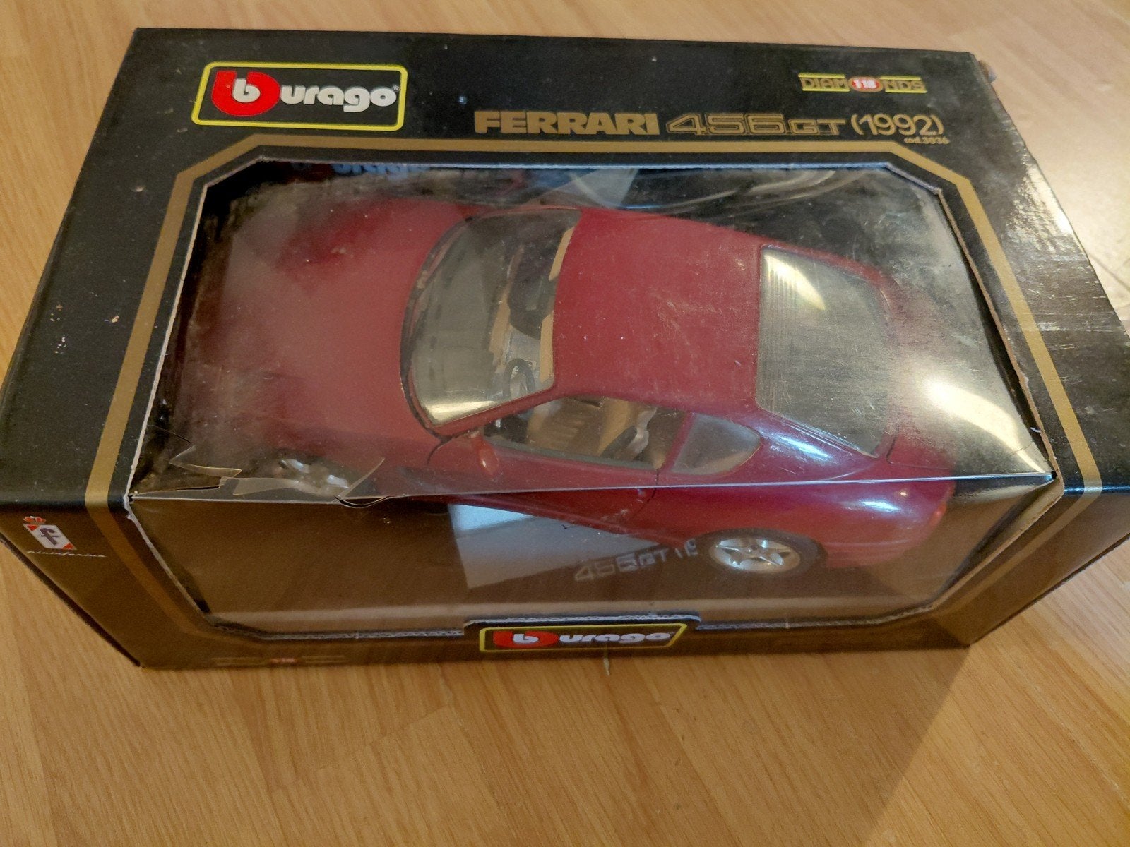 Burago diamonds Ferrari 456 gt 1992, Ophalen of Verzenden, Gebruikt, Bburago