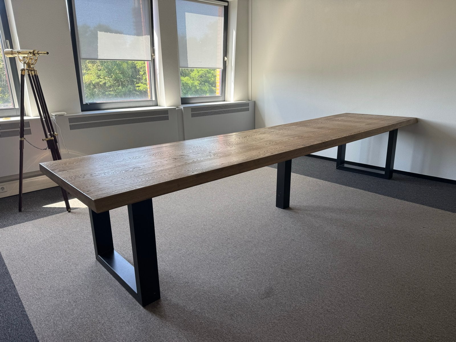 Extra lange houten tafel - 5 meter, Ophalen, 200 cm of meer, 50 tot 100 cm, Zo goed als nieuw