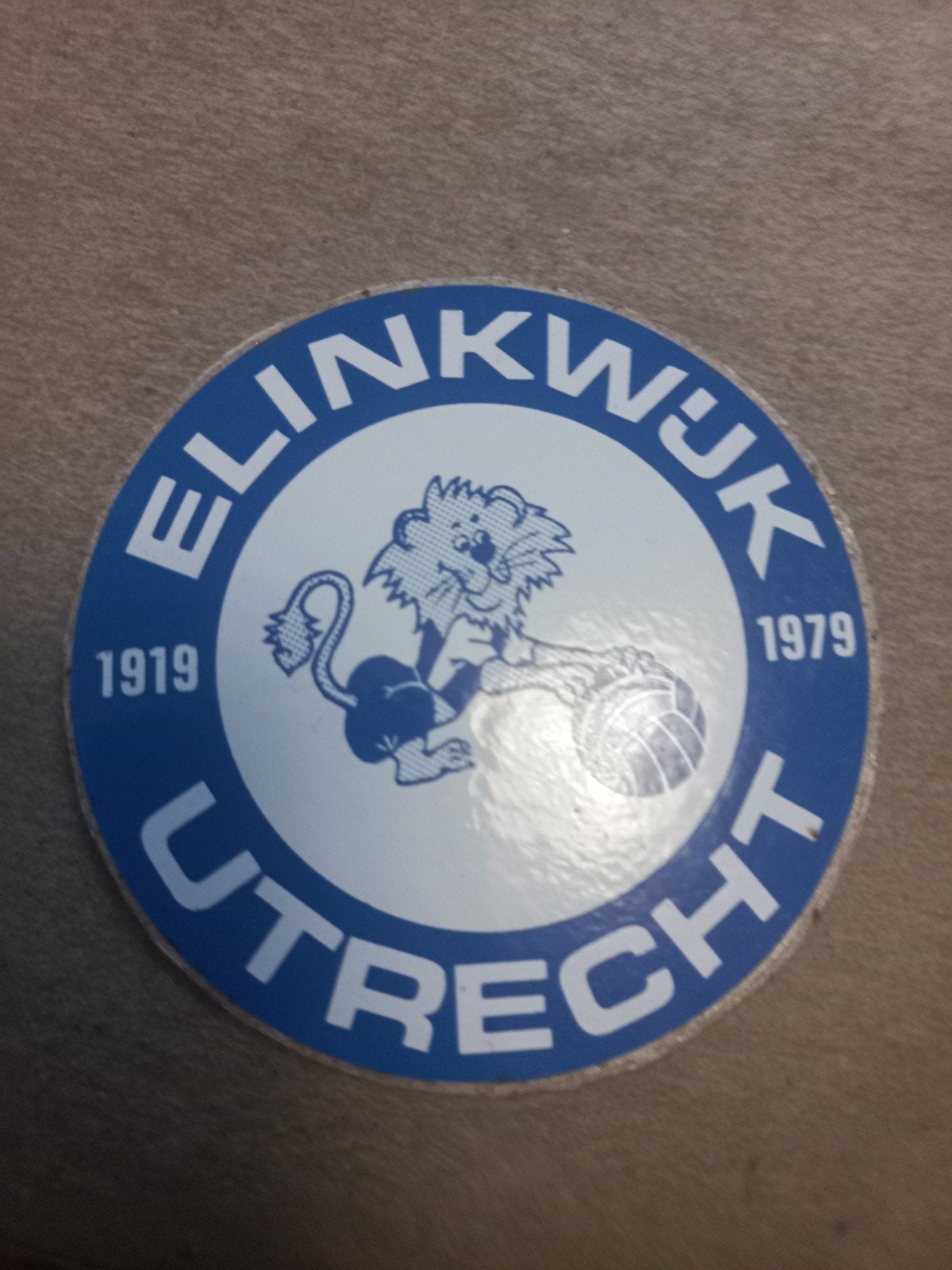 Vintage FC Elinkwijk Utrecht sticker 1919-1979, Verzamelen, Ophalen of Verzenden
