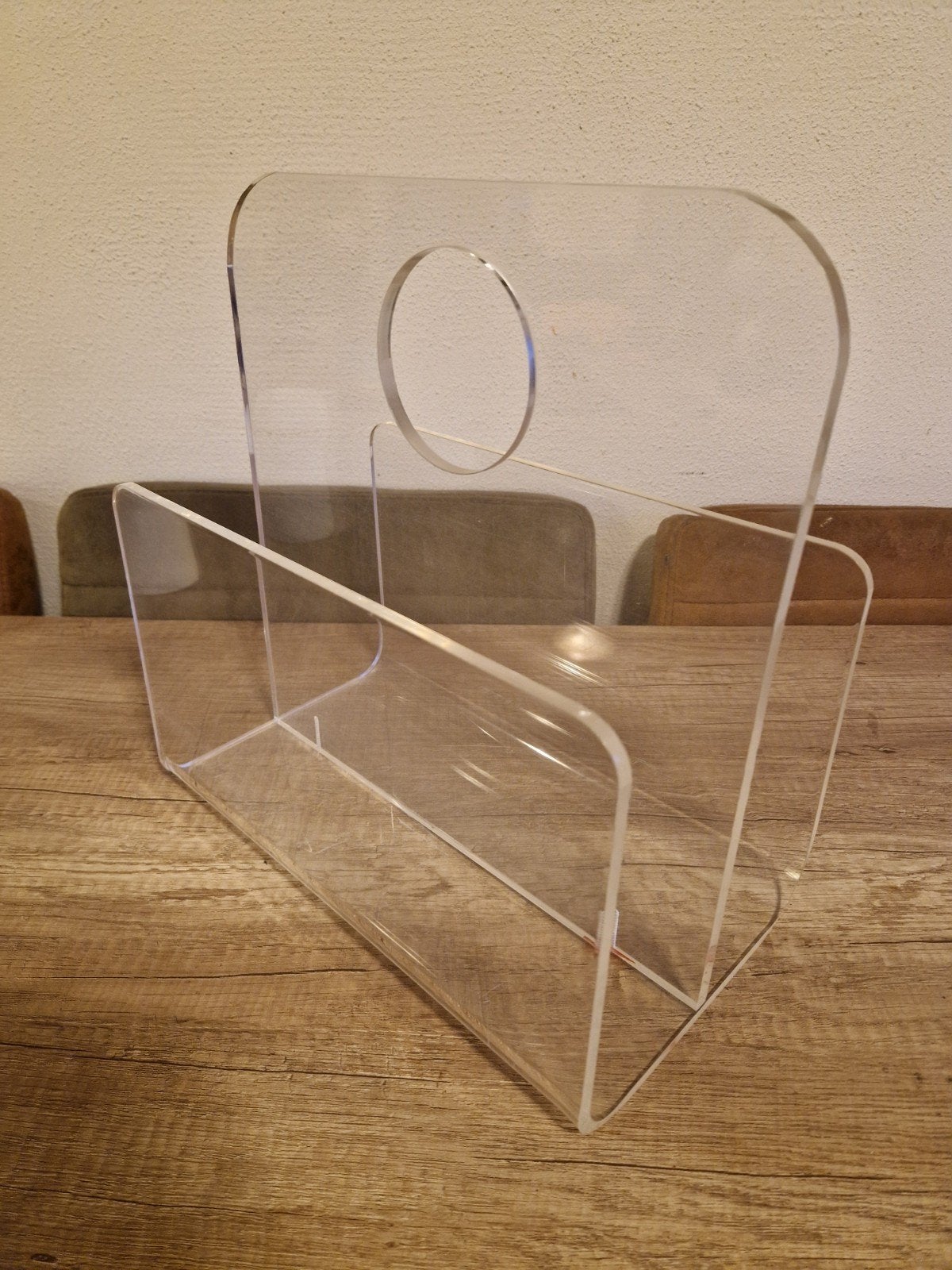 Vintage Magazine Rack Plexiglas, Ophalen