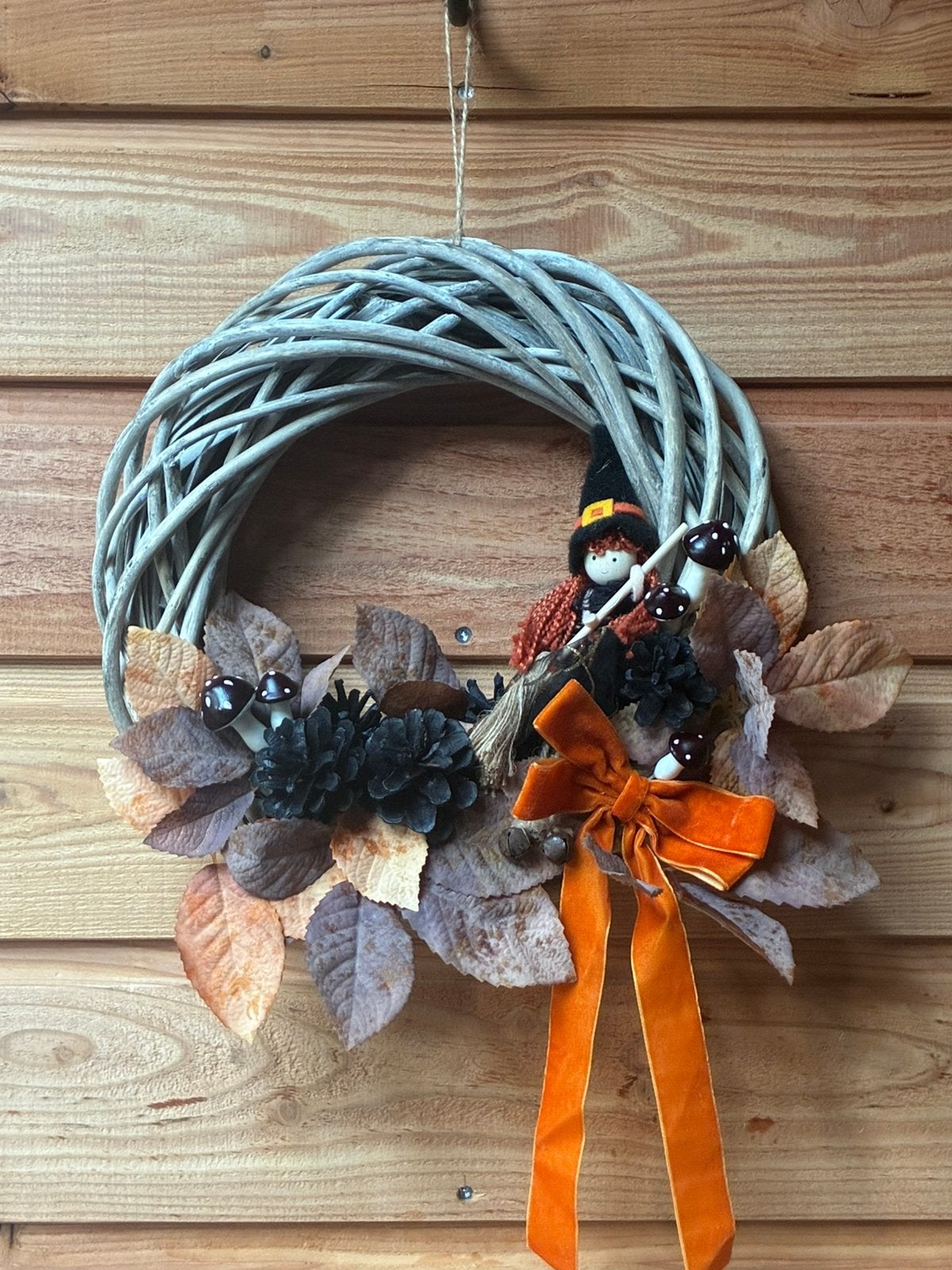 Little Witch – handgemaakte Halloweenkrans, 30 cm, Krans, Nieuw, Ophalen of Verzenden