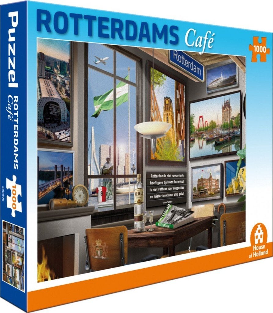 legpuzzel 1000 stukken nieuw Cafe serie - Rotterdams Cafe, Ophalen of Verzenden, 500 t/m 1500 stukjes, Nieuw, Legpuzzel