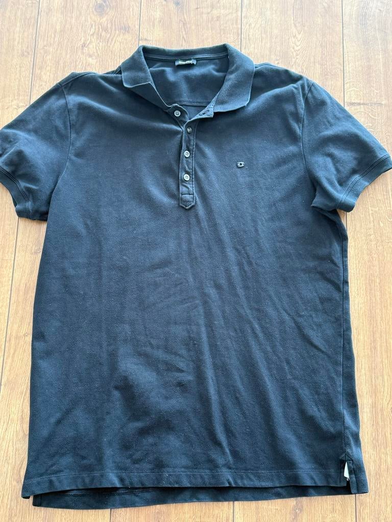 Diesel Polo Maat XXL - Zwart Katoen, Kleding | Heren, T-shirts, Ophalen of Verzenden, Gedragen, Overige maten, Zwart