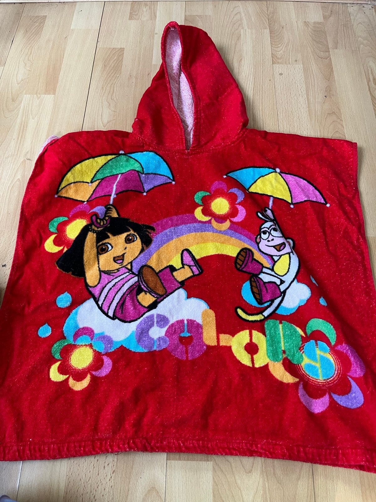 Dora the Explorer Poncho Handdoek met Capuchon, Ophalen of Verzenden, Zo goed als nieuw, Meisje