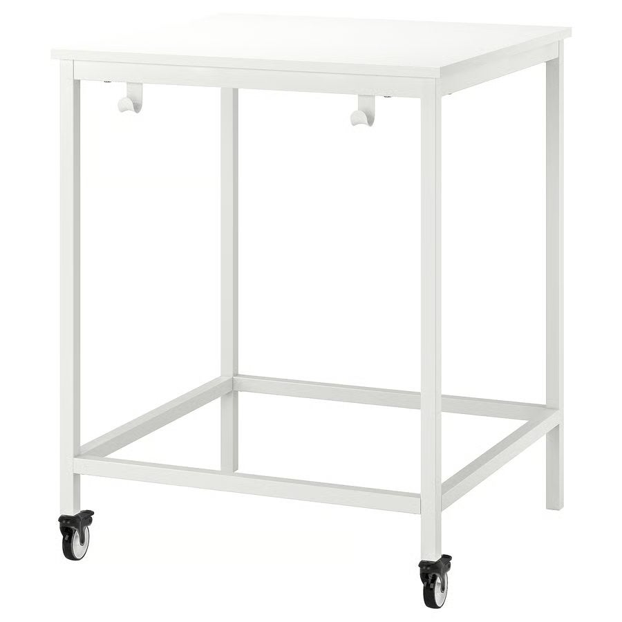 Hoge tafel met wieltjes 80x80x102, Ophalen, Zo goed als nieuw
