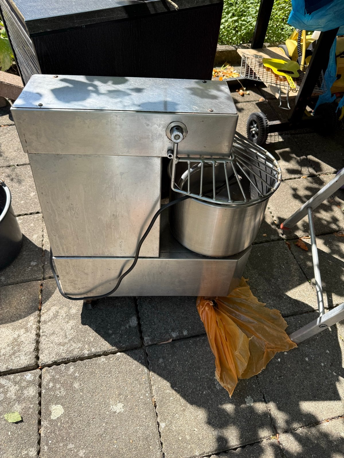 Professionele RVS Deegmixer / Spiraalkneder, Witgoed en Apparatuur, Keukenmixers, 4 liter of meer, Ophalen, Gebruikt, 1 snelheid
