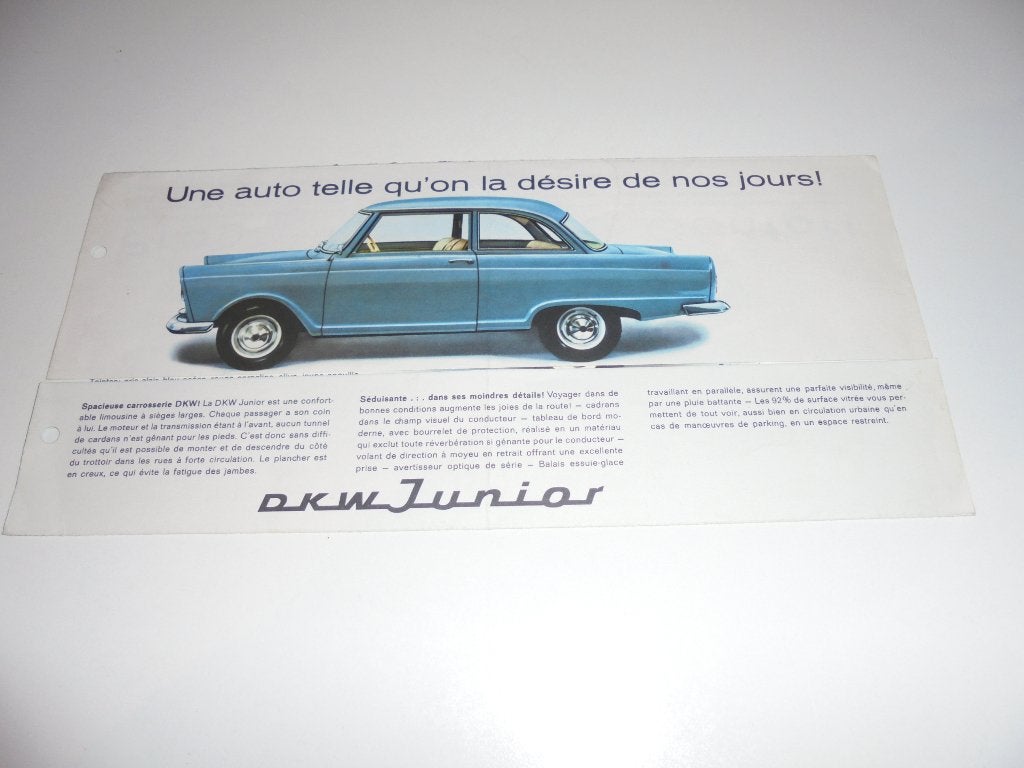 brochure DKW Junior, Ophalen of Verzenden, Gelezen, Overige merken
