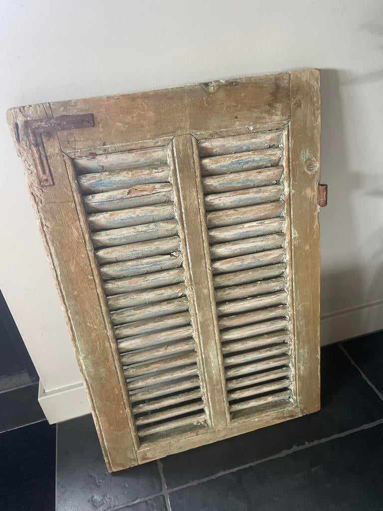 Antieke houten luik met verweerde look, Ophalen of Verzenden