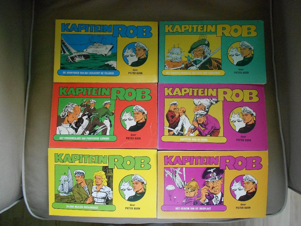 de avonturen van Kapitein Rob deel 1 t/m 6, Meerdere stripboeken, Ophalen, Gelezen, Pieter Kuhn