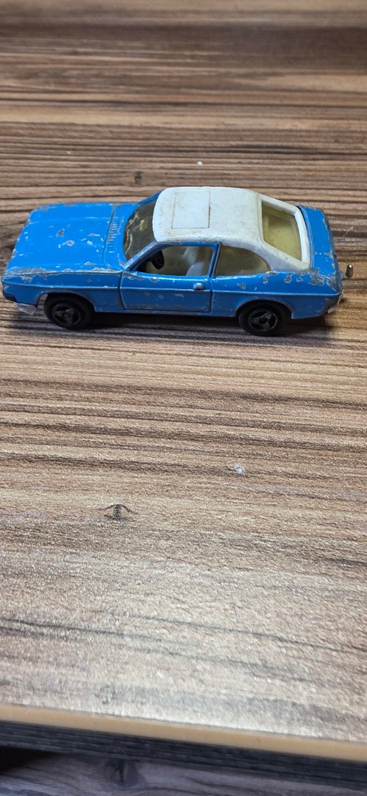 Vintage Majorette Ford Capri MK1 - Blauw Speelgoedauto, Ophalen of Verzenden