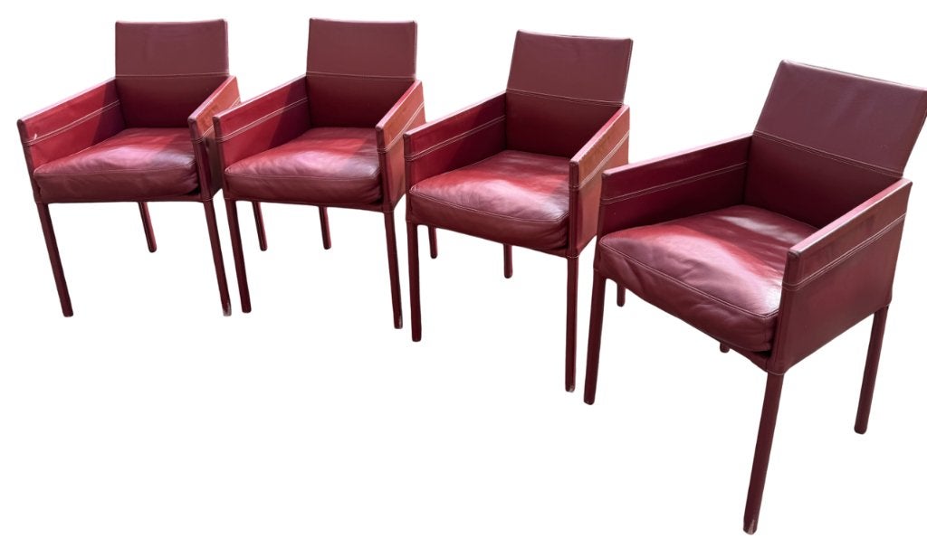 4 KFF texas Stoelen, Huis en Inrichting, Ophalen, Gebruikt, Vintage, Leer