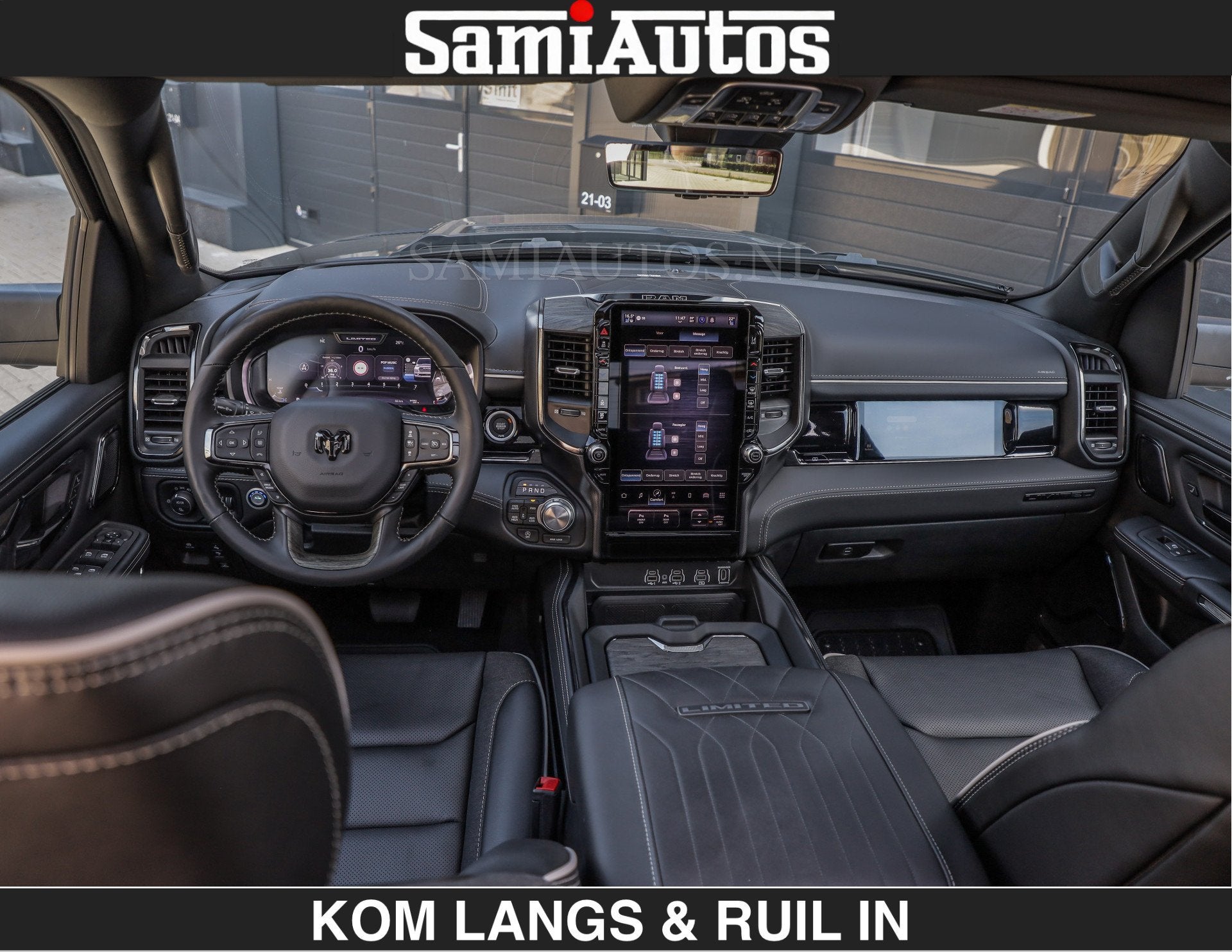 Dodge Ram De Meest Luxe en Volle Pick-Up in zijn Klasse | Li, Auto's, Automaat, Met garantie (alle), Zwart, Leder