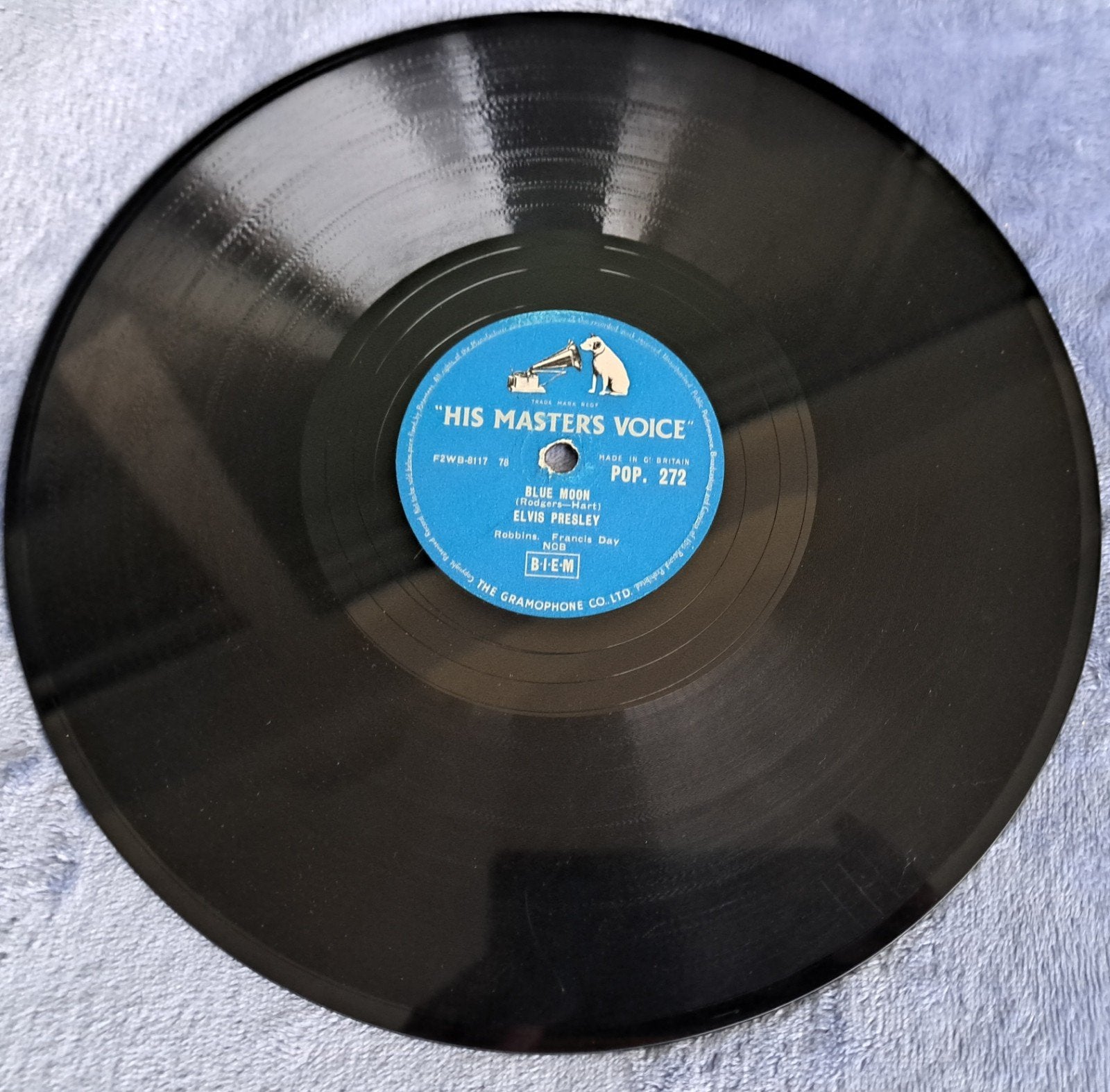 Elvis Presley orginele Blue Moon 78 toeren, Ophalen of Verzenden, Zo goed als nieuw, 1970 tot heden, Overige merken