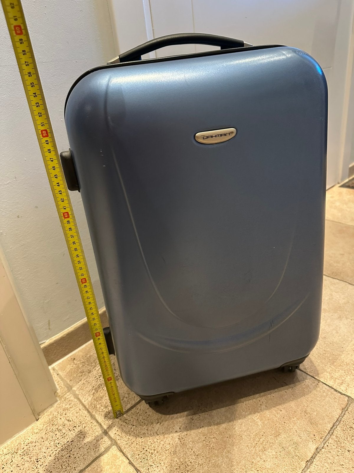 Rolkoffer blauw, Gebruikt, 50 tot 60 cm, Hard kunststof, Minder dan 35 cm