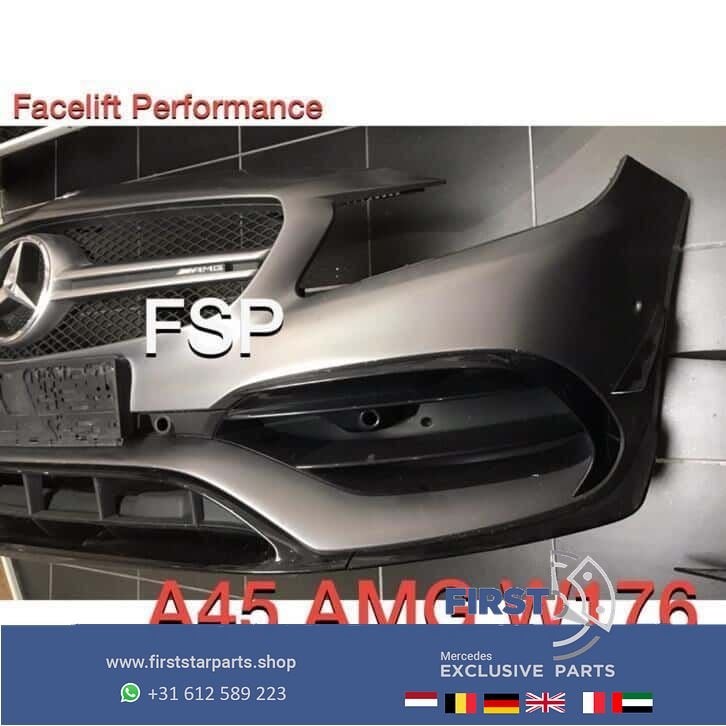 W176 Facelift A45 AMG Performance Voorbumper A Klasse 45 PDC, Gebruikt, -, Voor, Ophalen of Verzenden