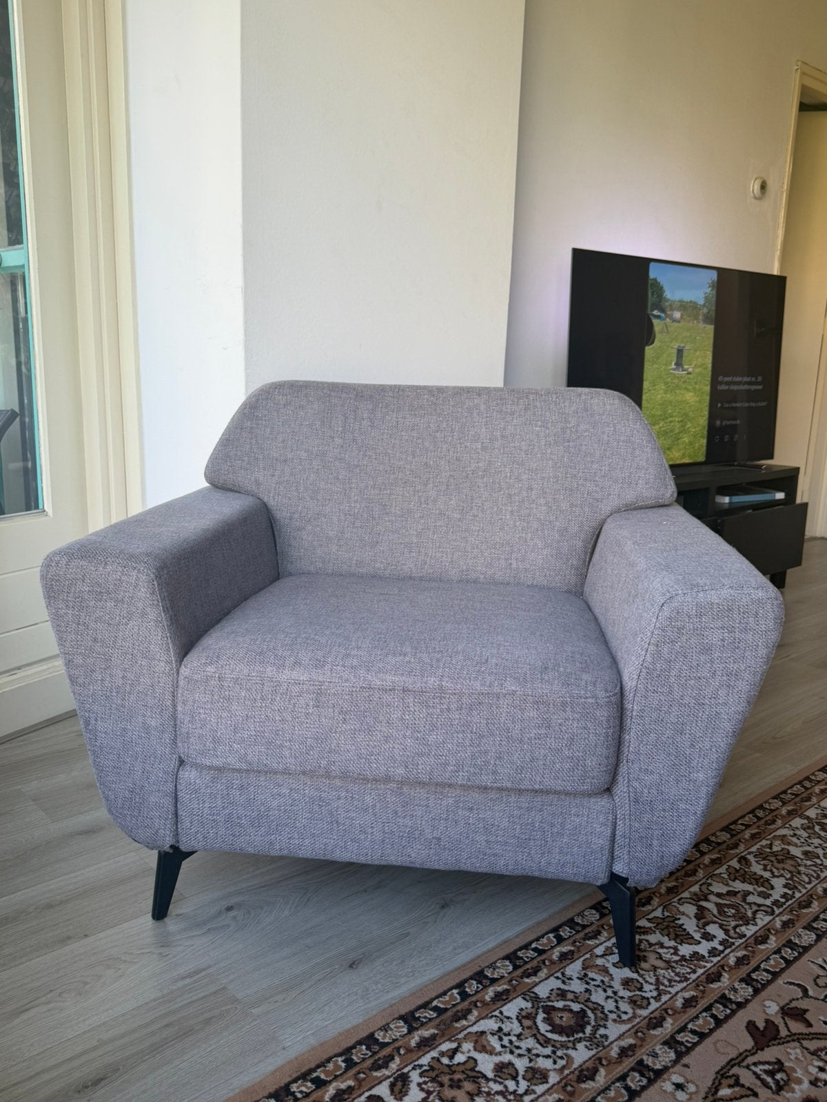 Grijze stoel, Ophalen, Eenpersoons, 75 tot 100 cm, Zo goed als nieuw