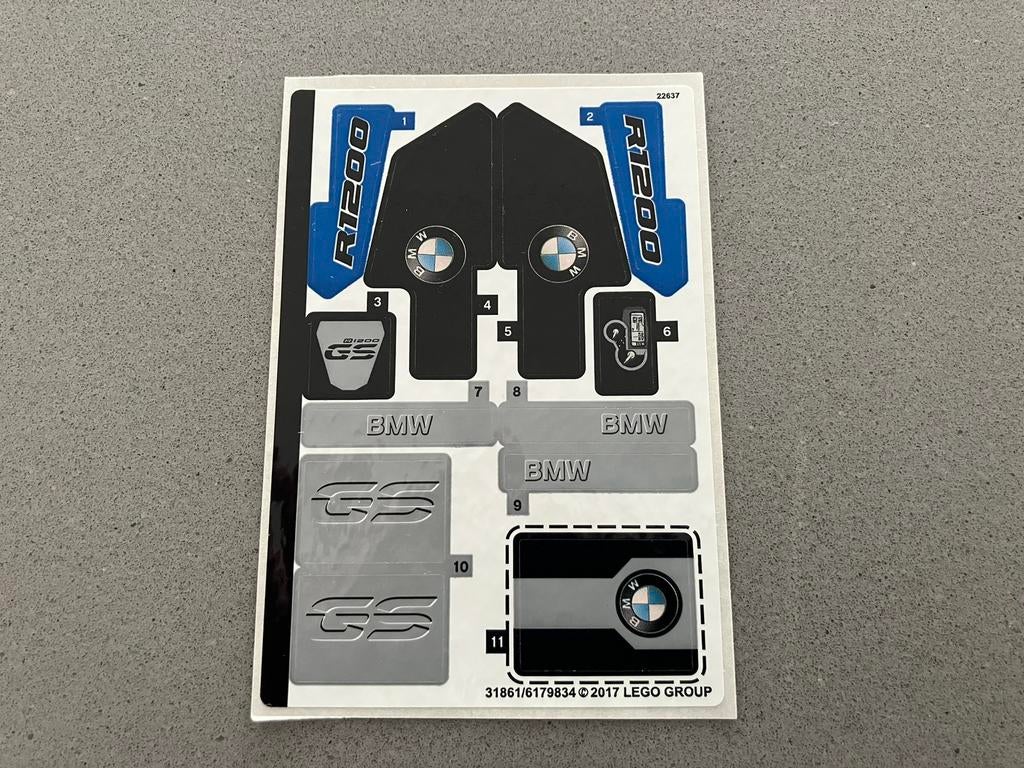 LEGO Technic 42063 BMW R 1200 GS Stickervel, Ophalen of Verzenden, Nieuw, Lego