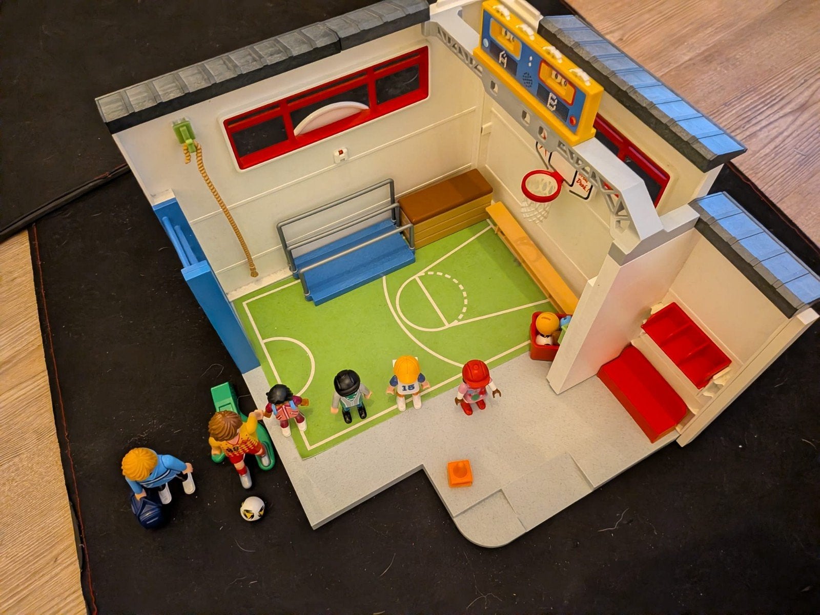 Playmobil Gymzaal / Sporthal met Figuren en Accessoires, Gebruikt, Gebouw, Complete set, Ophalen of Verzenden