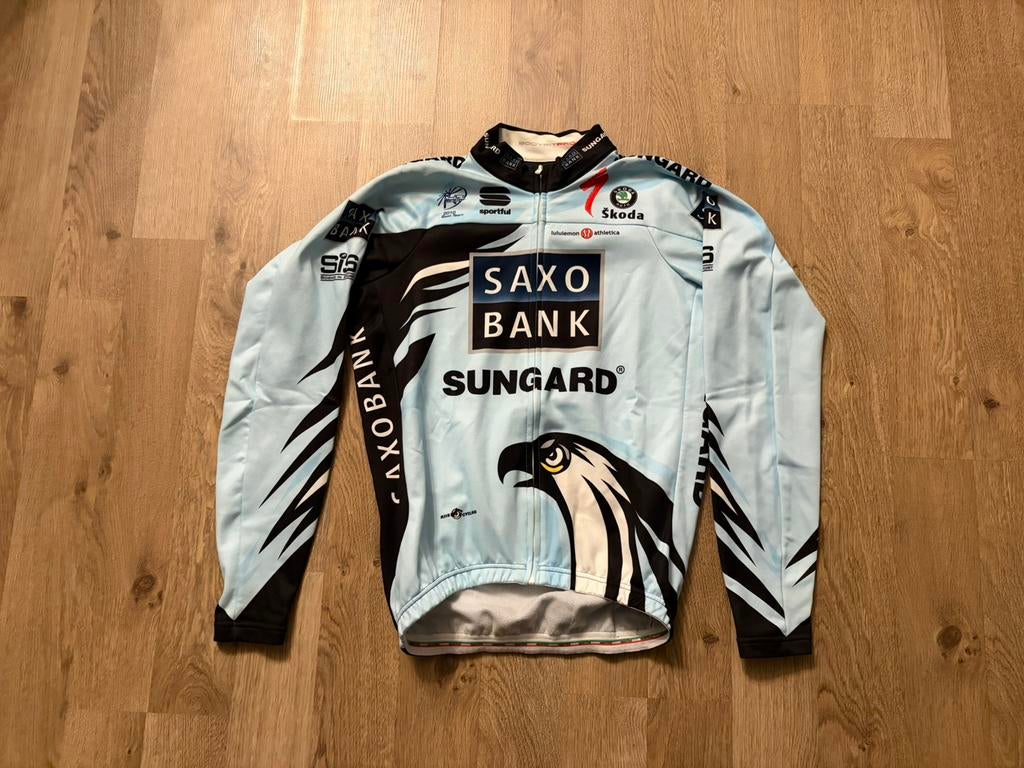 Saxo Bank wielershirt (vintage), Fietsen en Brommers, Heren, Ophalen of Verzenden, Zo goed als nieuw, L