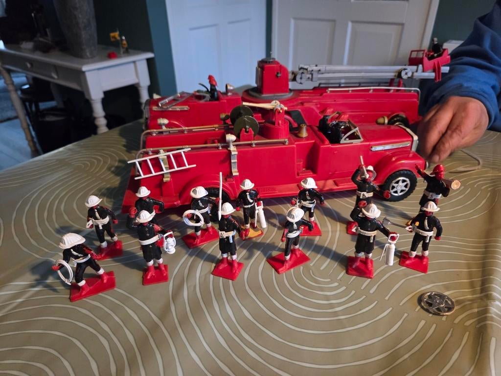 Unieke Vintage Deluxe Reading "The Chief" Brandweer Playset, Ophalen of Verzenden, Gebruikt