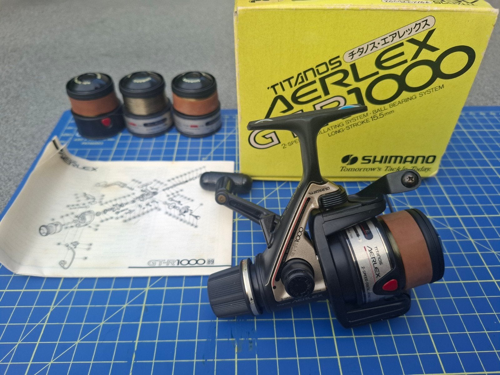 Te koop aangeboden Shimano Titanos Aerlex GT-R 1000 molen, Watersport en Boten, Ophalen of Verzenden, Zo goed als nieuw, Molen