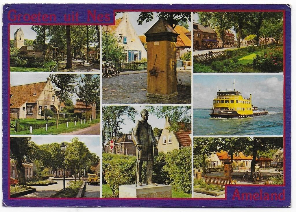 Ameland Nes gelopen Ansichtkaart ( B2533 ), Ophalen of Verzenden, 1980 tot heden, Gelopen, Waddeneilanden