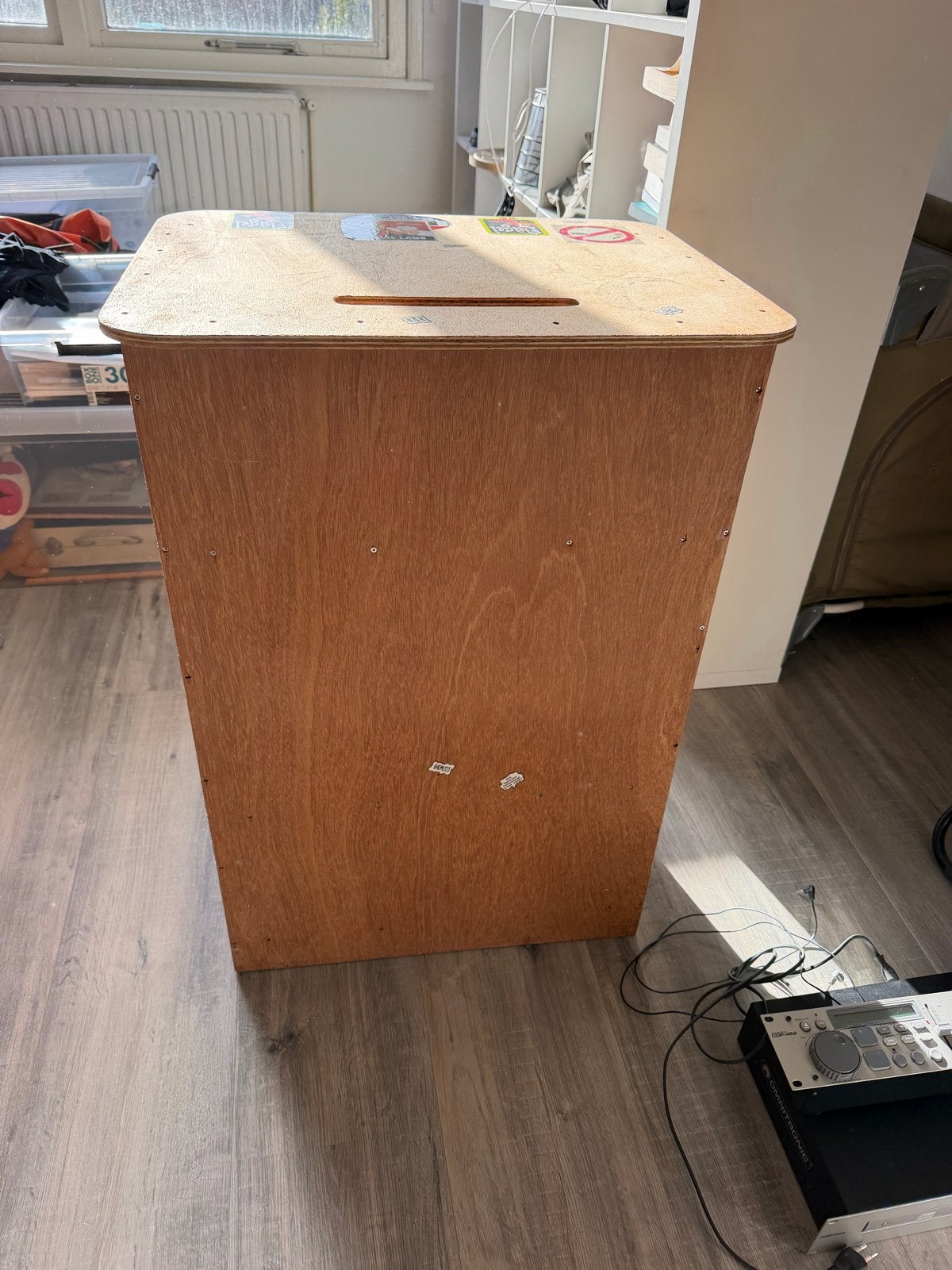 Houten kastje dj booth met planken -  voor beginnende dj, Huis en Inrichting, Ophalen, Gebruikt