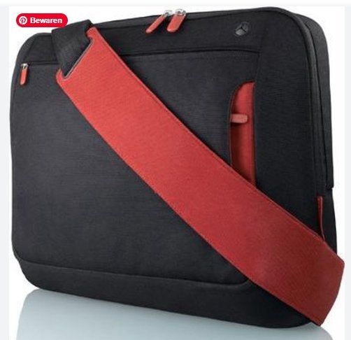 Belkin Laptoptas 17 Inch Messenger Zwart/rood, Gevoerd laptopvak, 17 inch of meer, Ophalen of Verzenden, Zo goed als nieuw