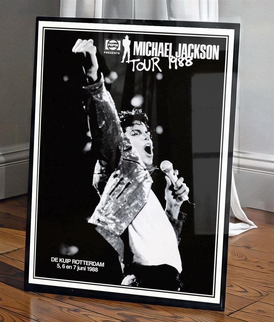 Michael Jackson1988 Kuip Concert Muziek Poster, Verzenden, Nieuw, Poster, Artwork of Schilderij