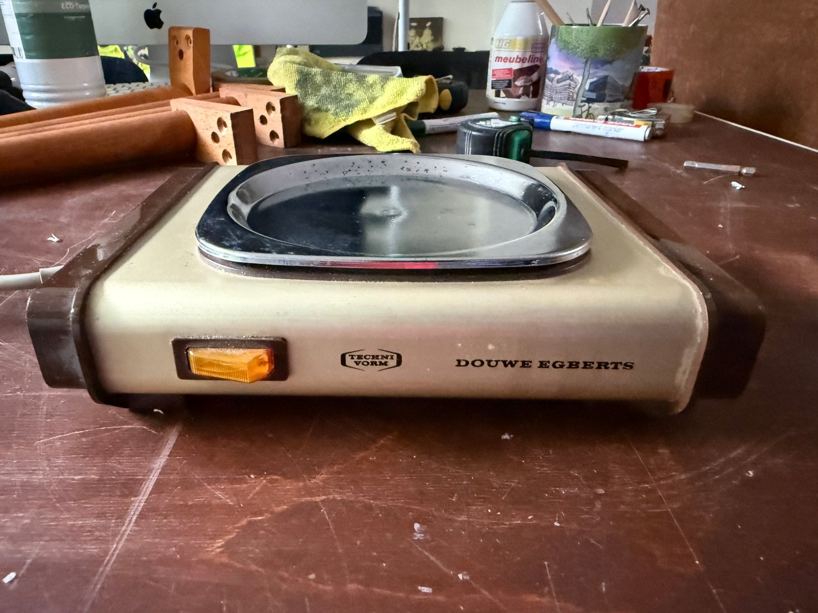 Technivorm warmhoudplaatje vintage Melitta Moccamaster, Ophalen, Zo goed als nieuw, Koffiemachine
