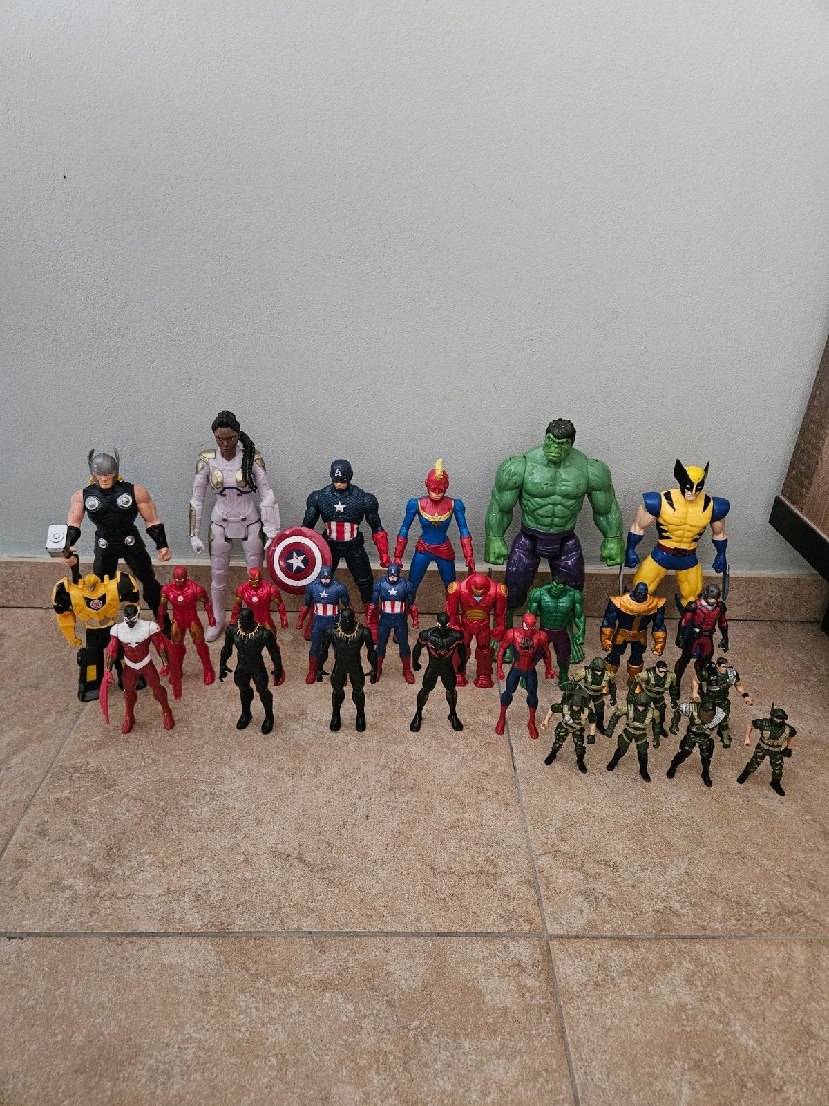 Grote collectie Marvel en DC Comics actiefiguren, Ophalen of Verzenden, Gebruikt